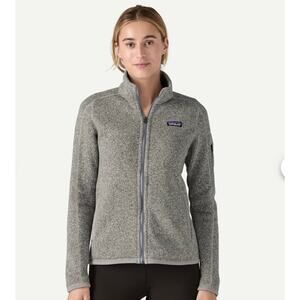 Patagonia Women’s Sweater Fleece Jacket Light Gray XS Full-Zip Outdoor Cozy